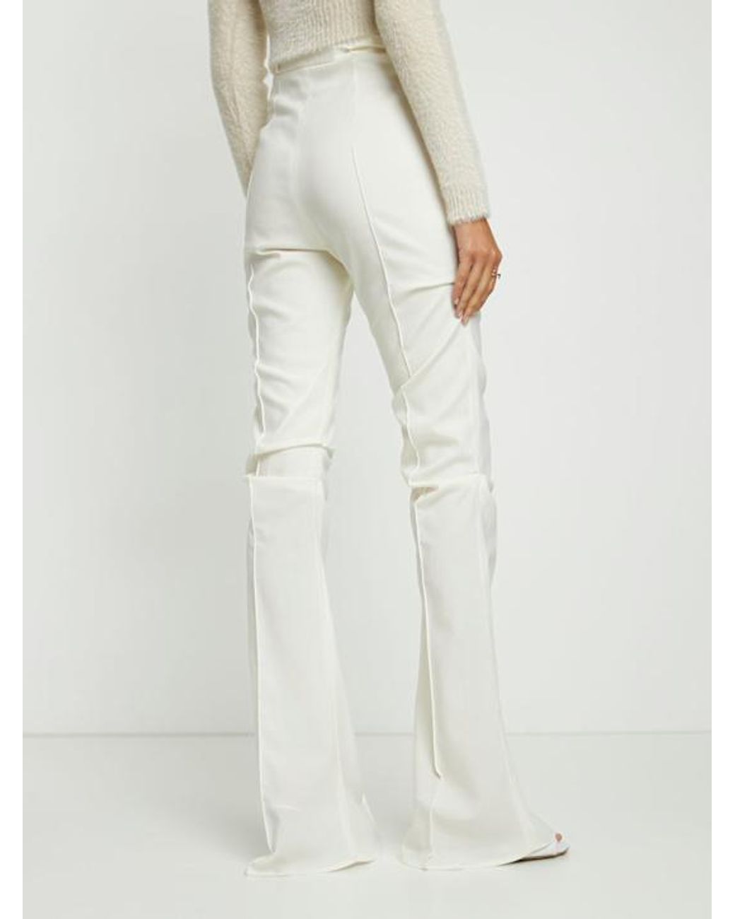 Jacquemus White Le Pantalon Merria Stretch Wool Pants