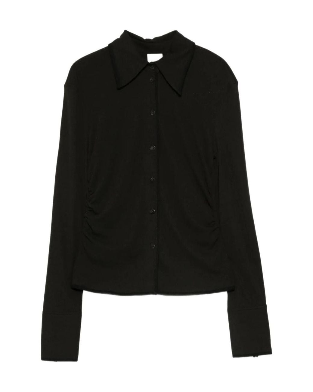 Nanushka Black Idana Mesh Jersey Shirt