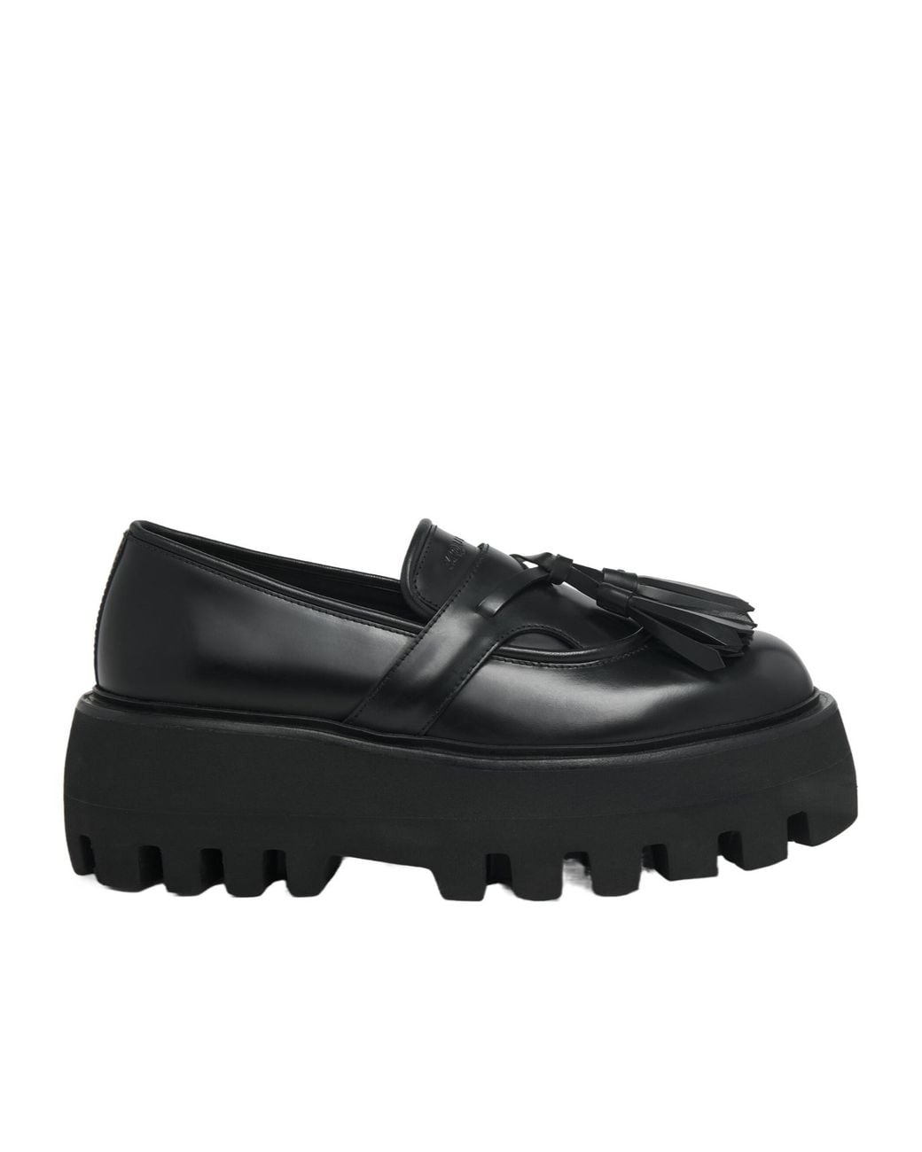 McQueen Black Sofa Platform Loafers