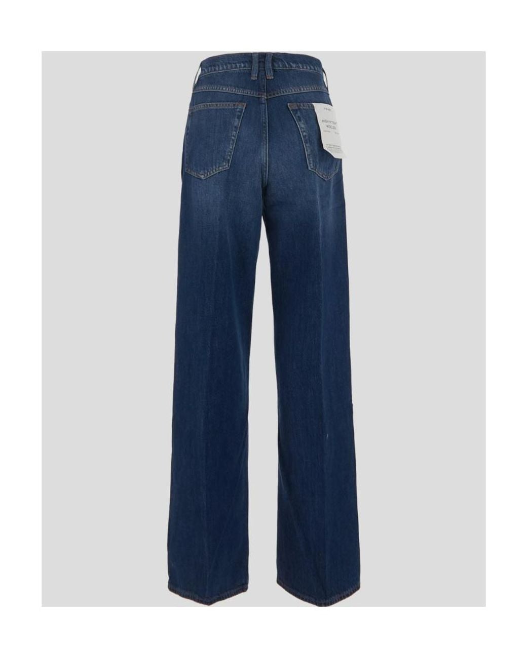 FRAME Blue Logo Denim Pants