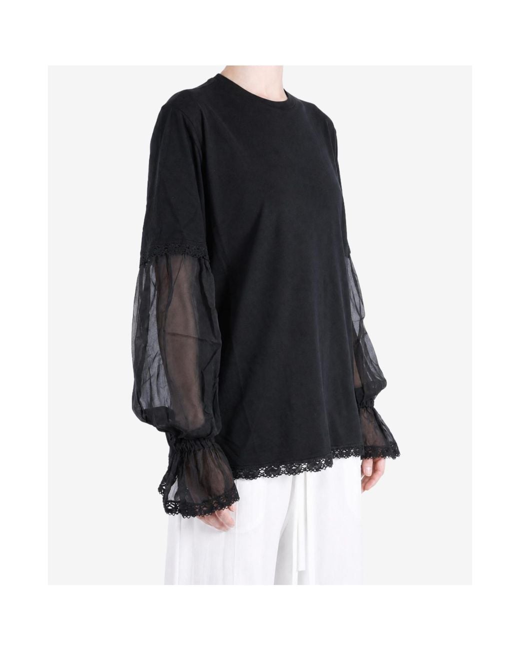 Ann Demeulemeester Black Crew-Neck T-Shirt