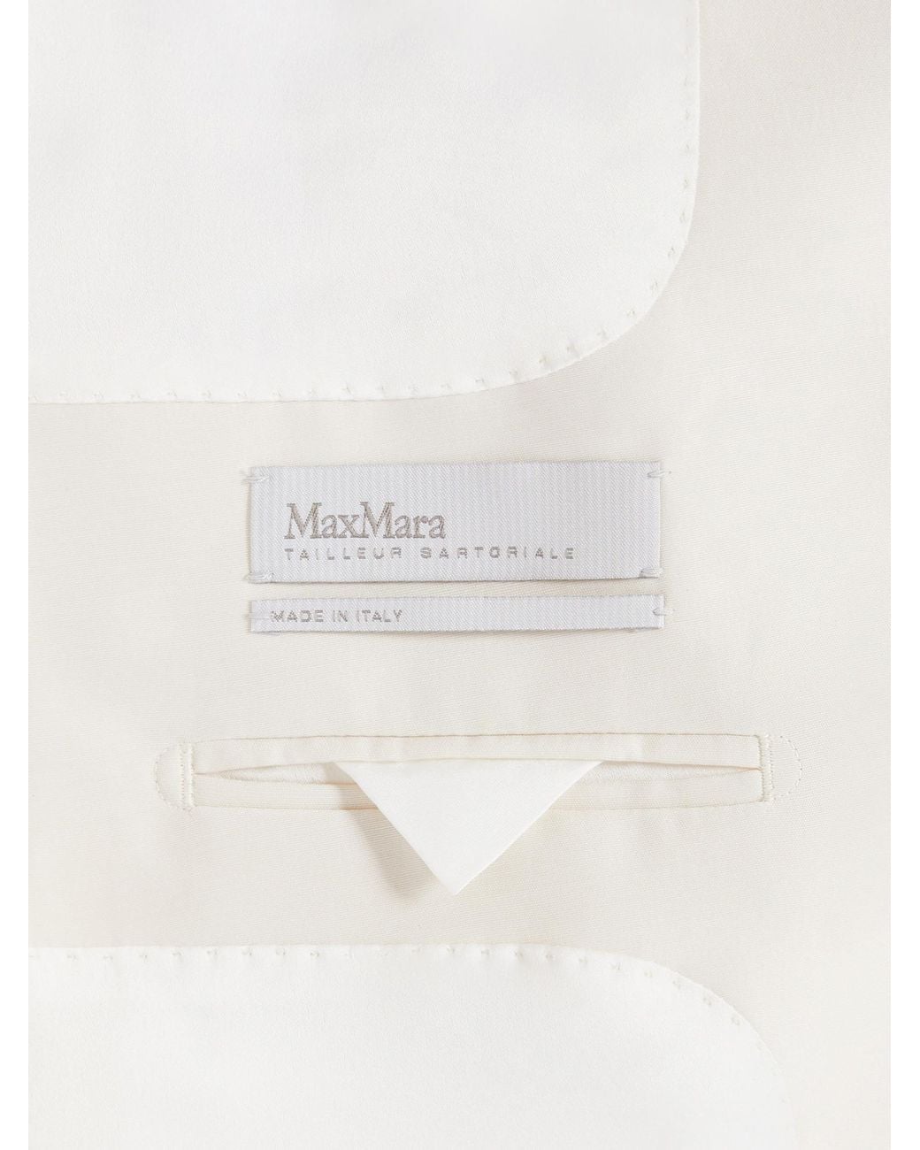 Max Mara White Single-Breasted Long-Sleeved Blazer