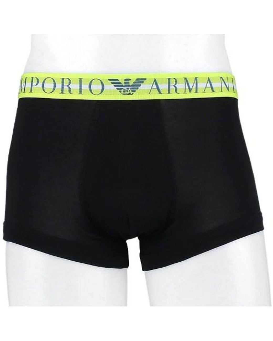 Emporio Armani Black Logo-Embroidered Three-Pack Boxers for men
