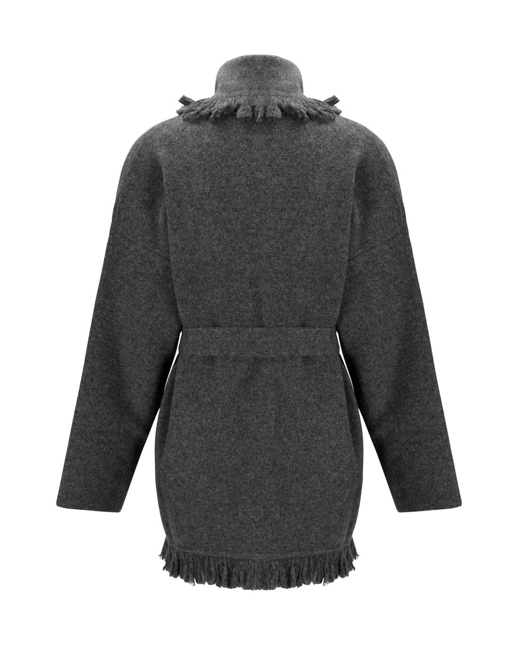 Alanui Gray Finest Fringed-Edge Cardigan