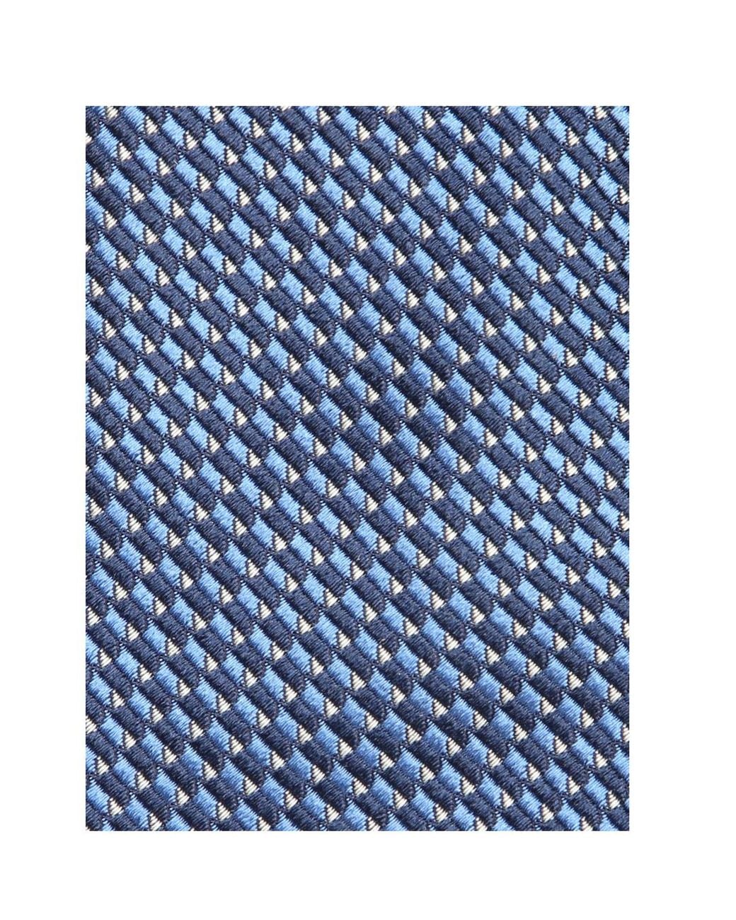 Canali Blue Geometric-Pattern Tie for men