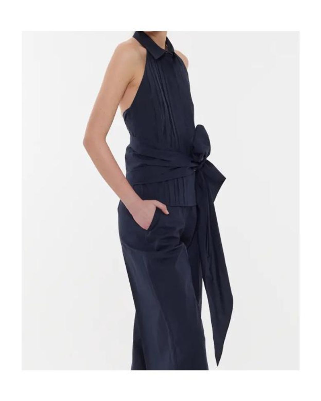 P.A.R.O.S.H. Blue Pleated Top