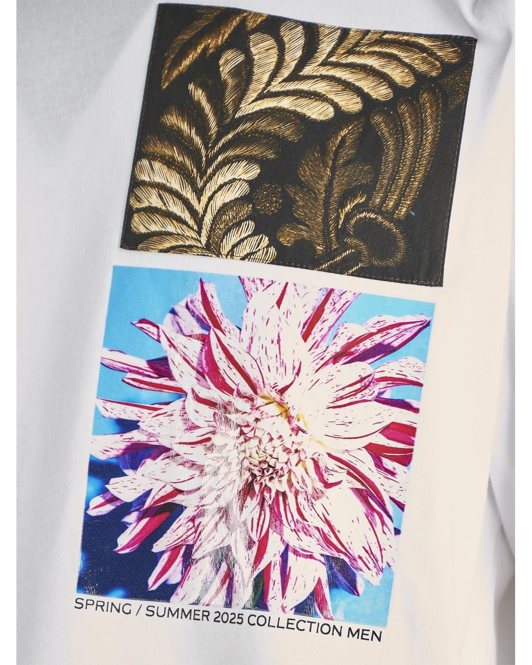 Dries Van Noten White Graphic-Printed Crewneck T-Shirt for men