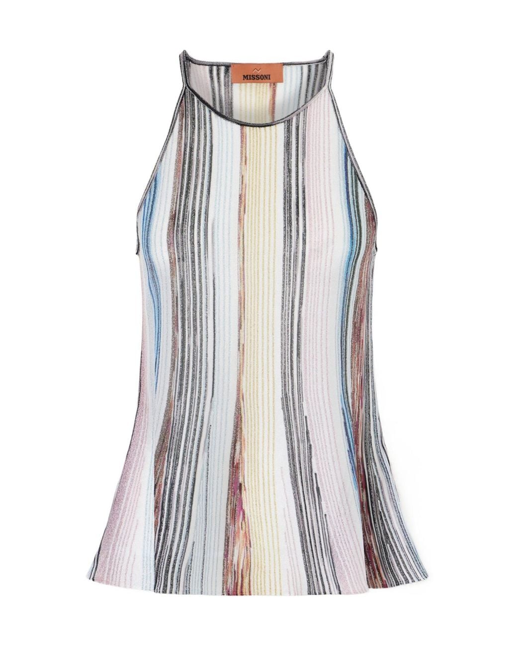 Missoni Multicolor Striped Crochet-Knit Tank