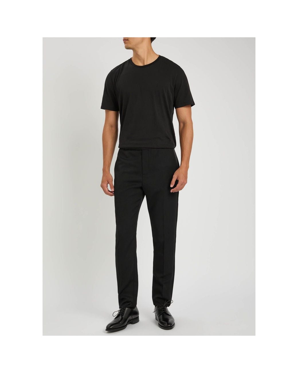 Saint Laurent Black Crew-Neck T-Shirt for men