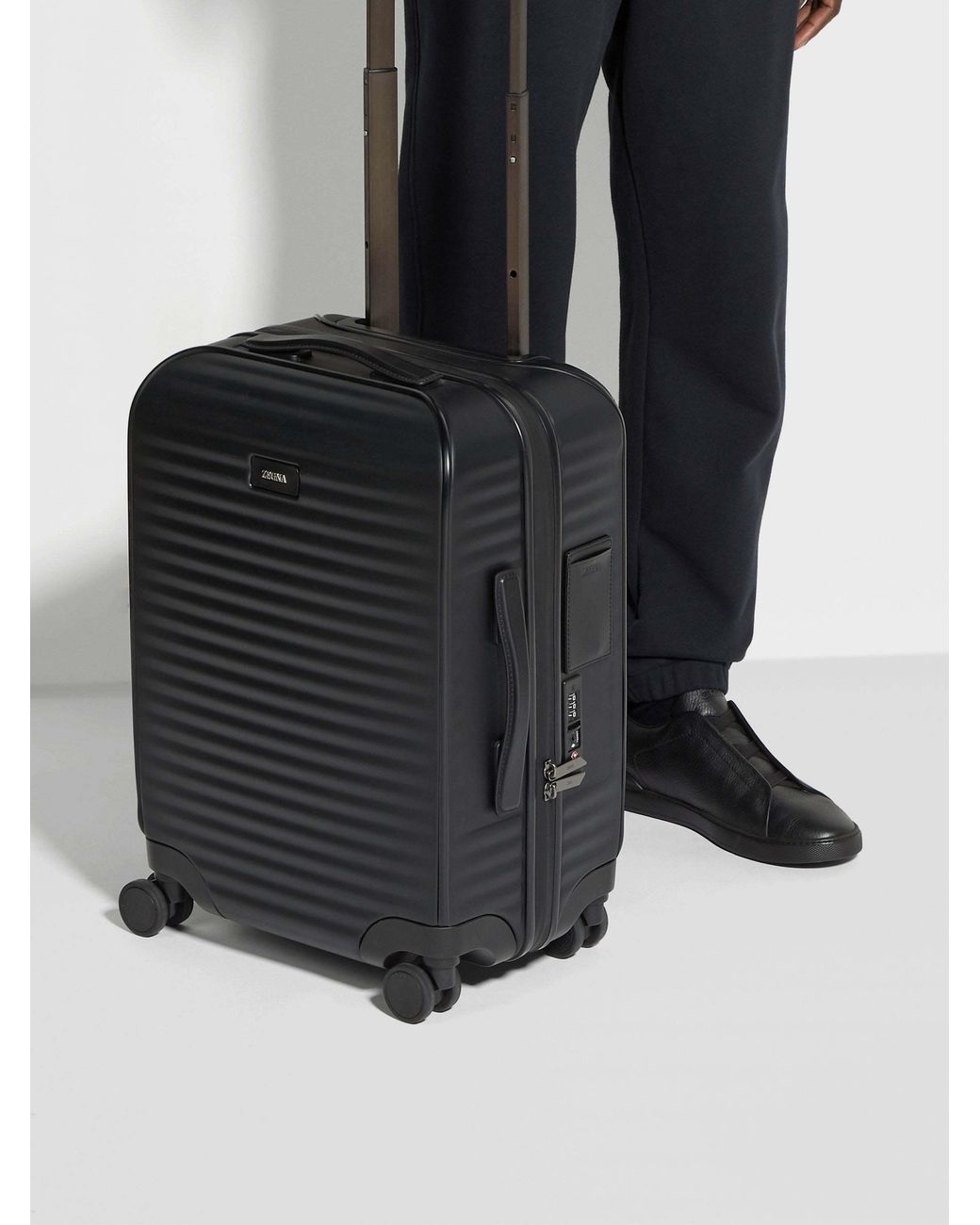 Zegna Black Leggerissimo Trolley Suitcase for men