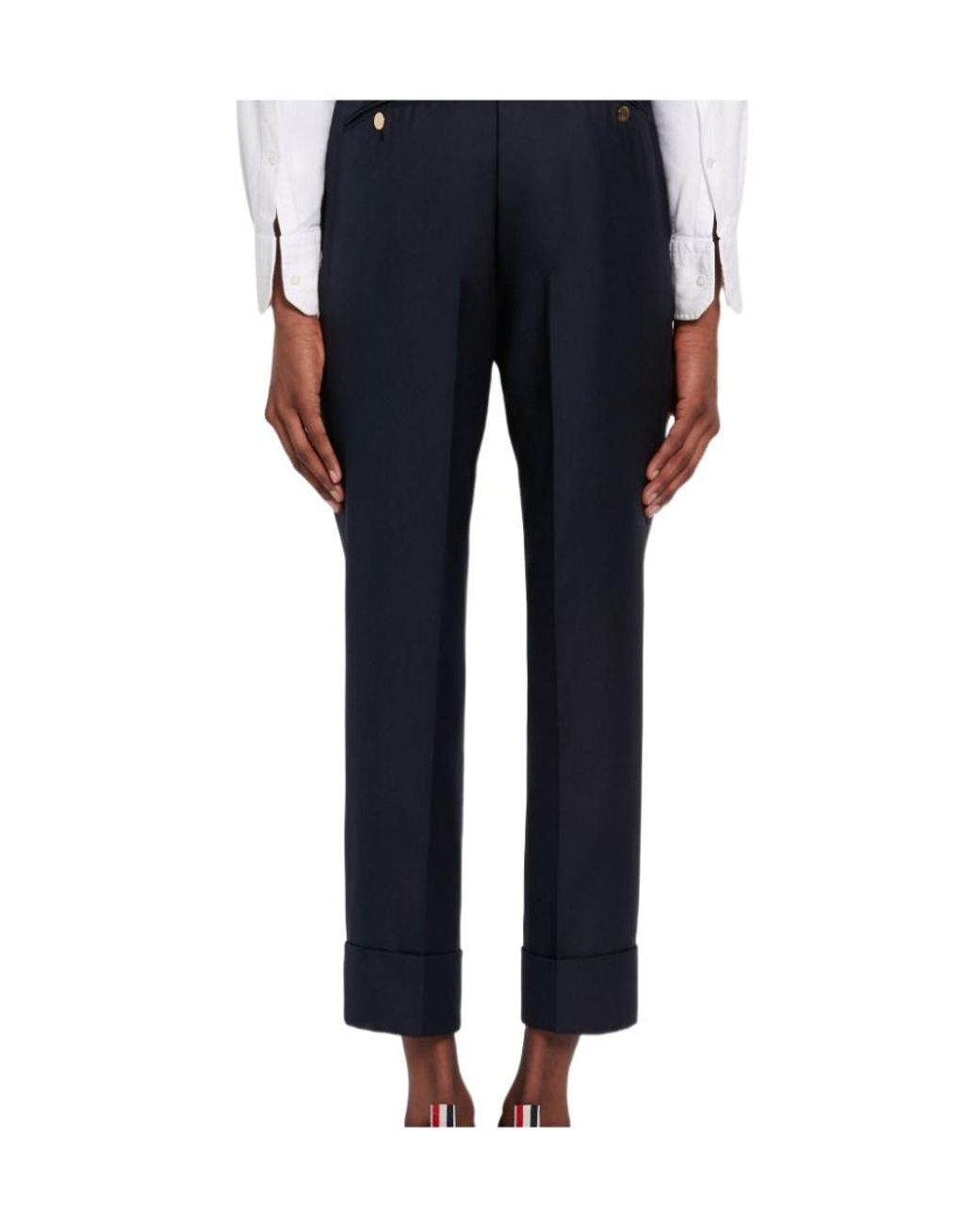 Thom Browne Blue Super 120 Tailored Trousers for men