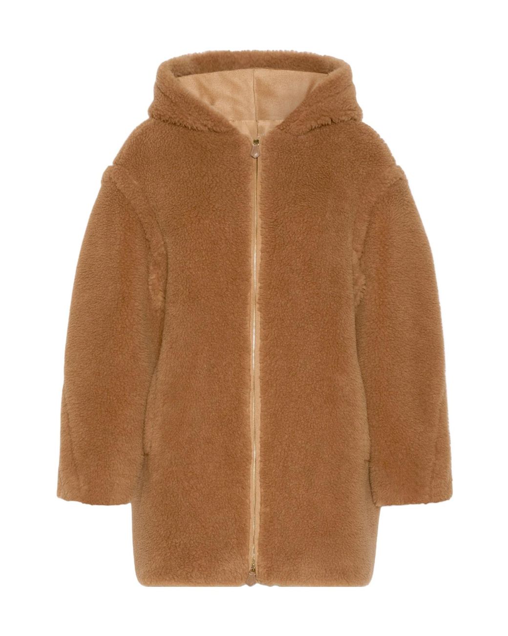 Max Mara Brown Teddy Fabric Coat