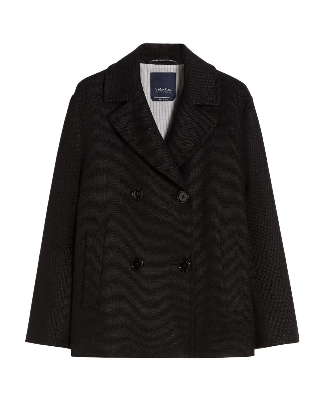 Max Mara Black 'S Smmarco Double-Breasted Blazer