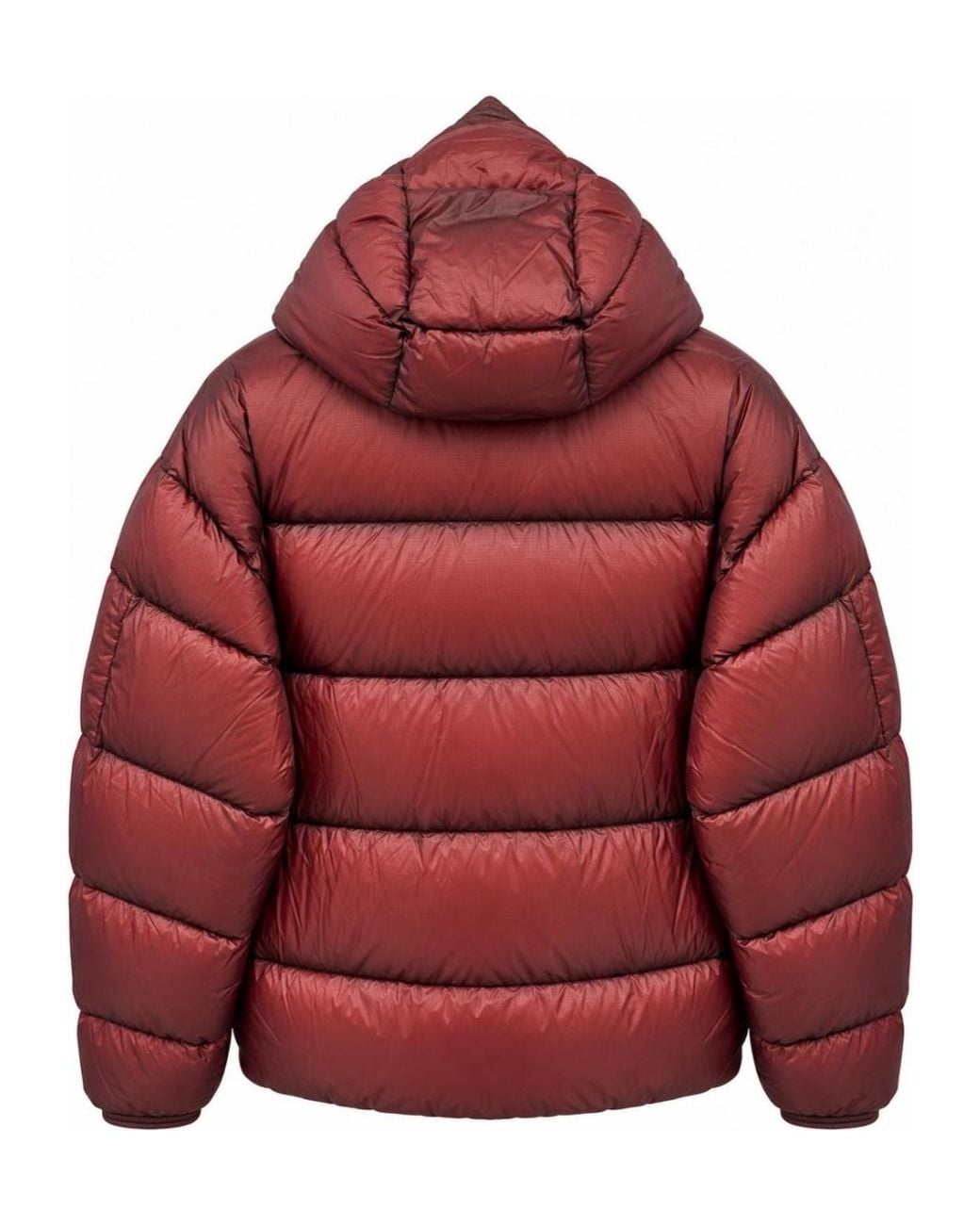 C P Company Red Long-Sleeve Hooded Down Jacket for men