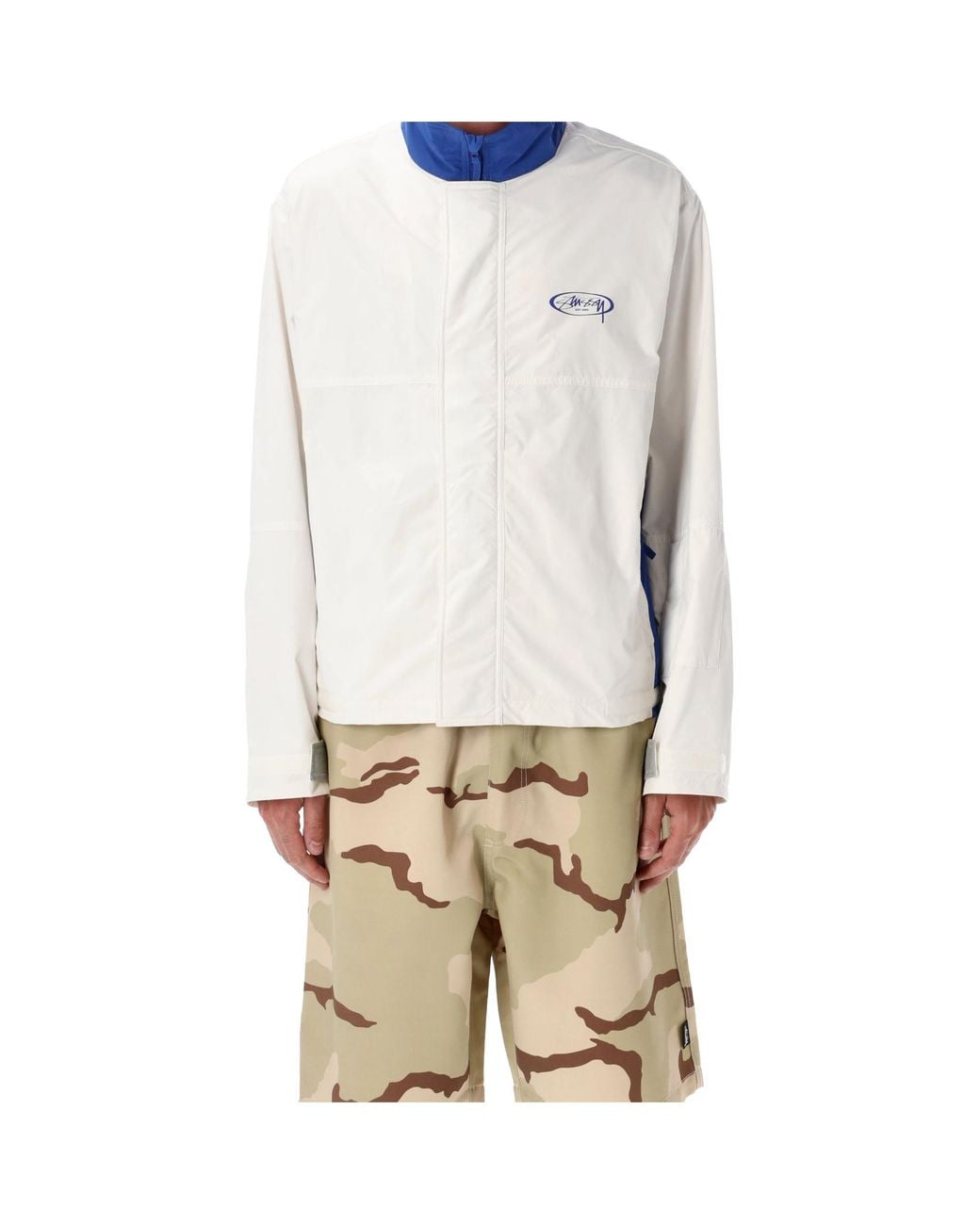 Stussy Blue Stüssy Logo High-Neck Jacket for men