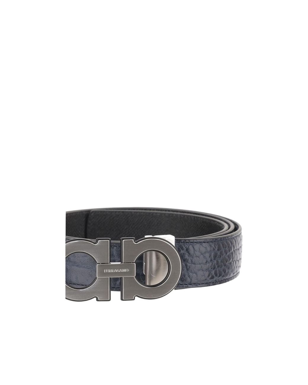 Ferragamo Multicolor Ferragamo Reversible Gancini Leather Belt for men