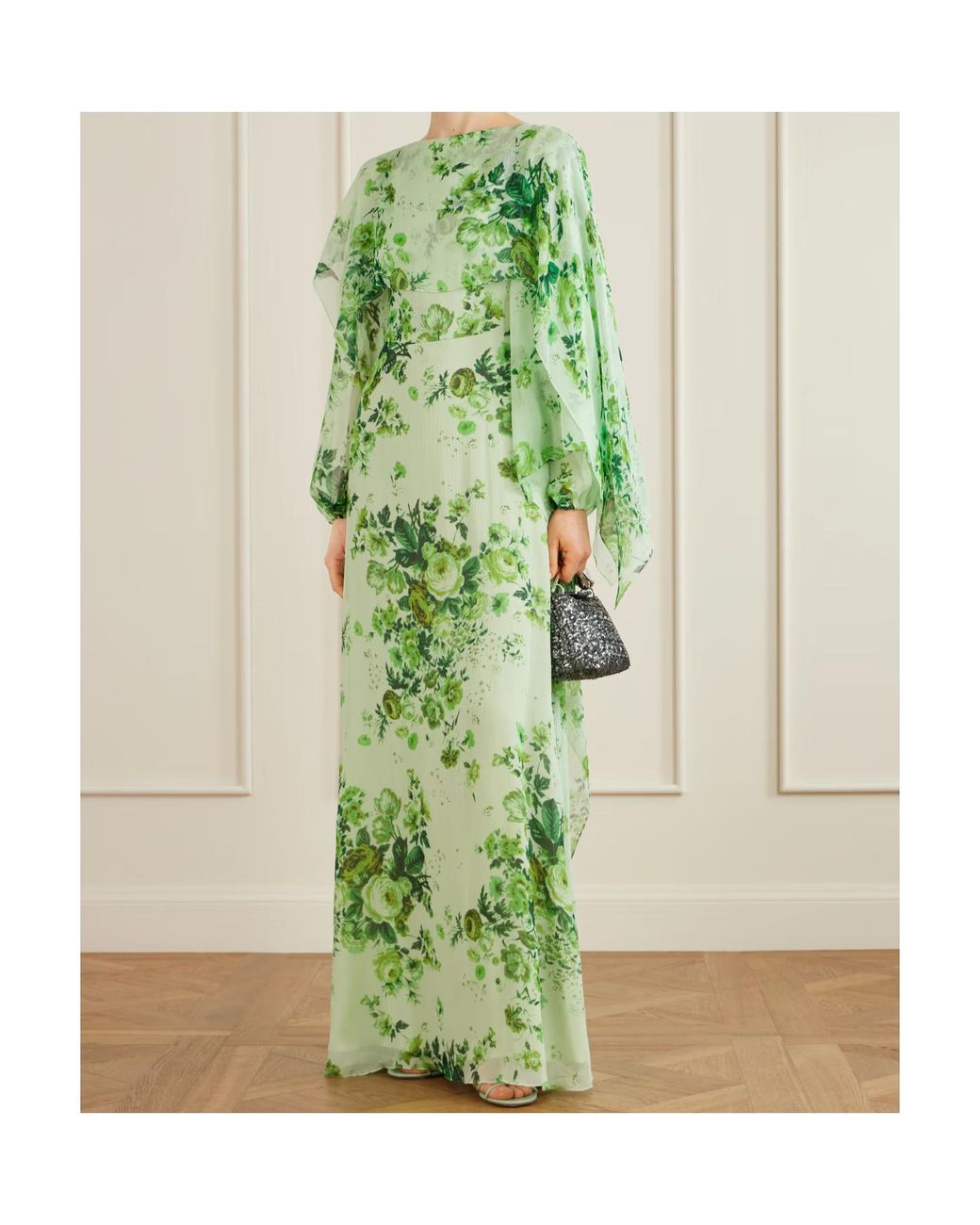 Erdem Green Printed Dress