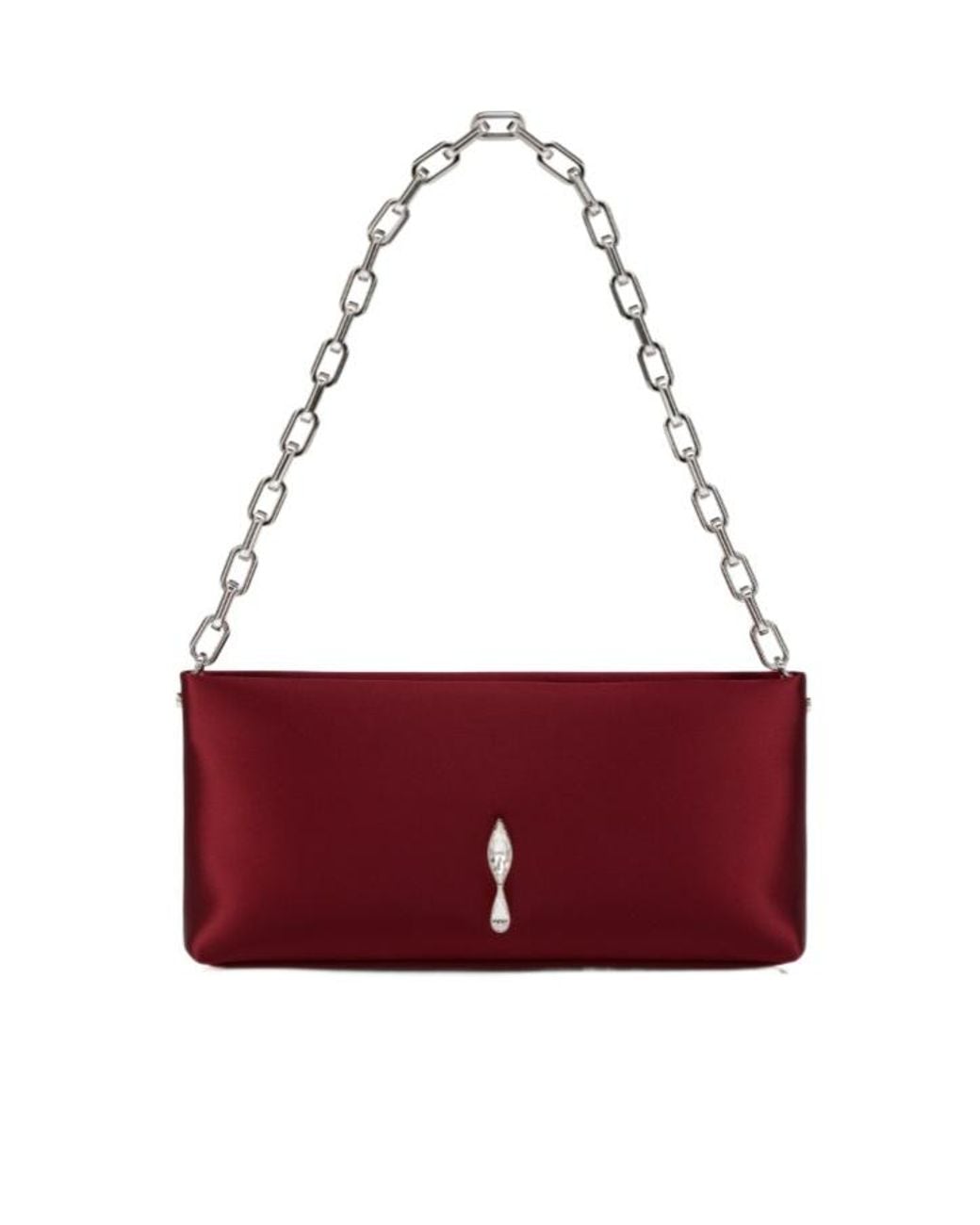 Christian Louboutin Red Maykimay Chained Clutch Bag