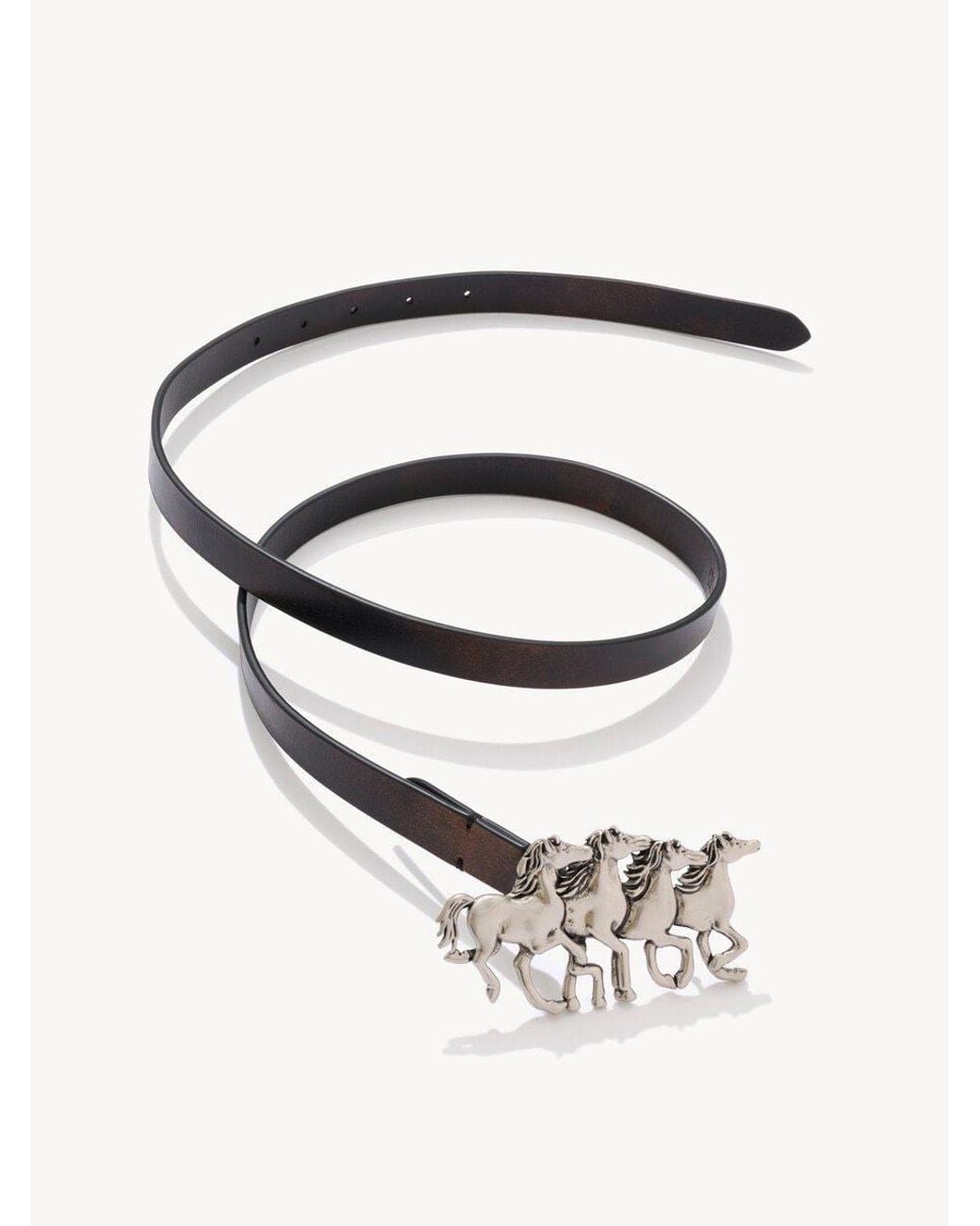 Chloé White Chloé Horse Motif Belt