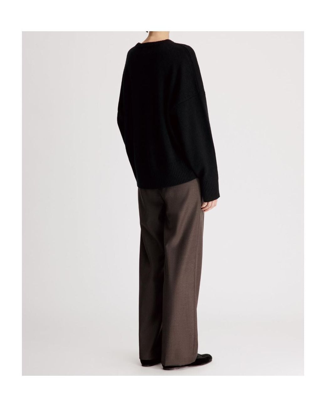 Loulou de Saison Black Anton Crewneck Jumper