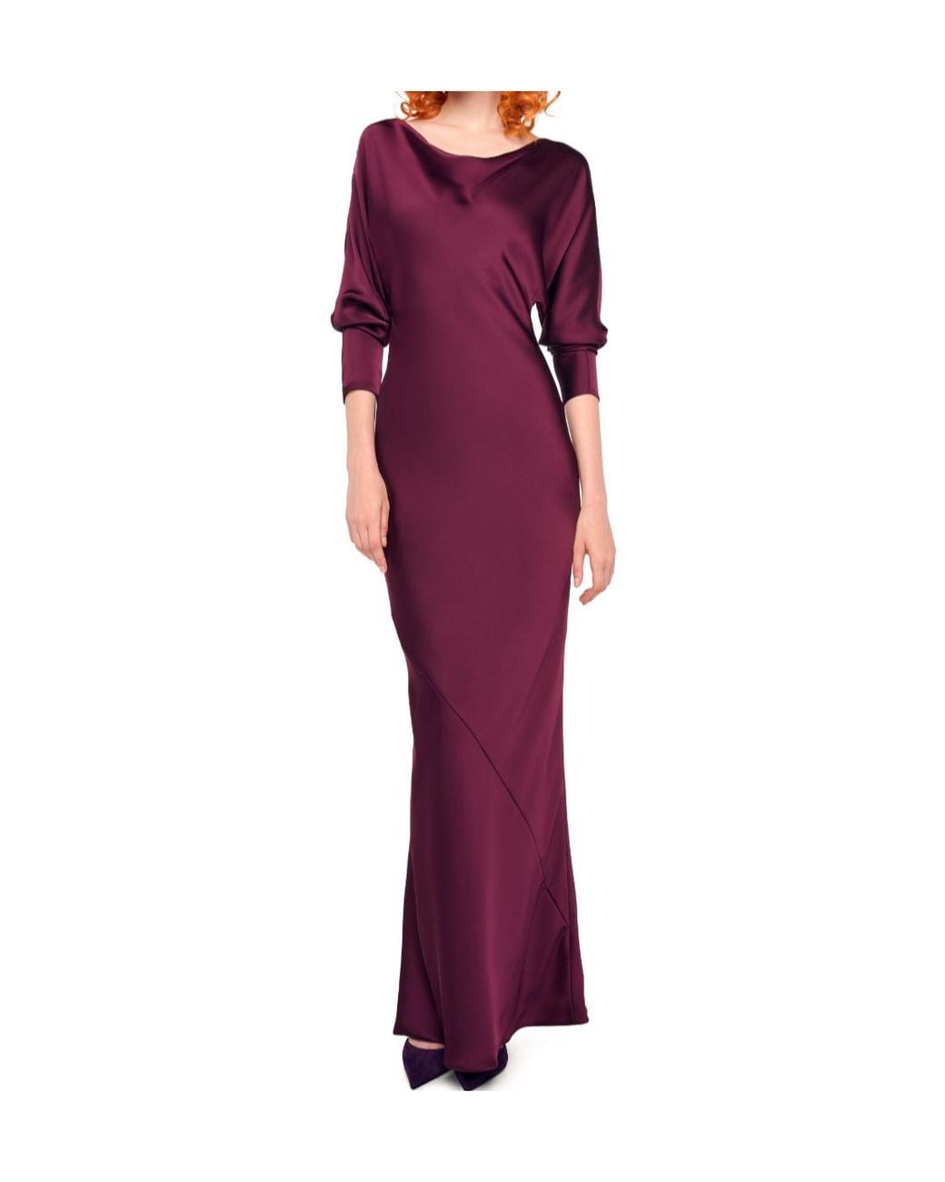 Norma Kamali Red Dolman Maria Maxi Dress