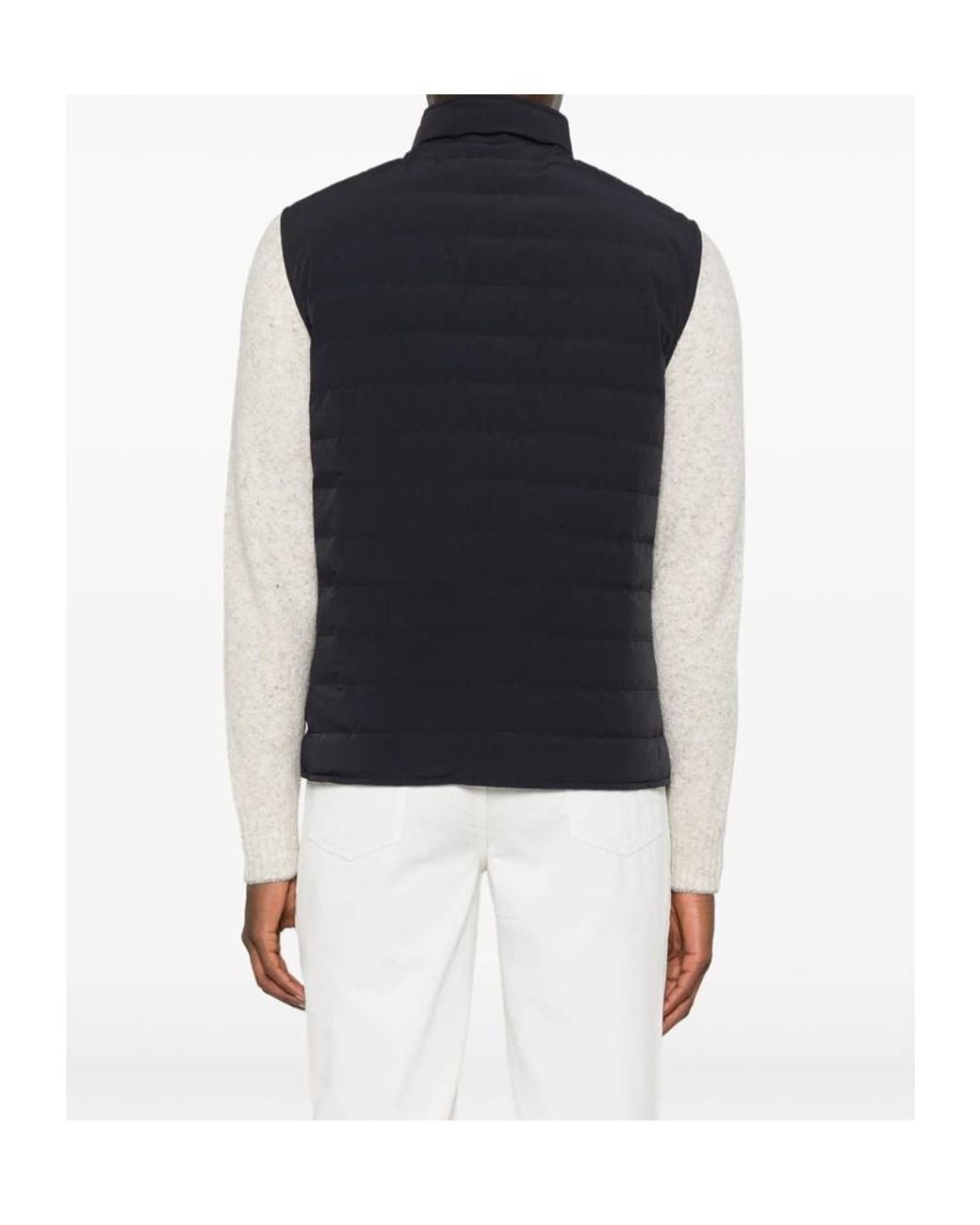 Brunello Cucinelli Blue Quilted Zipped Gilet for men