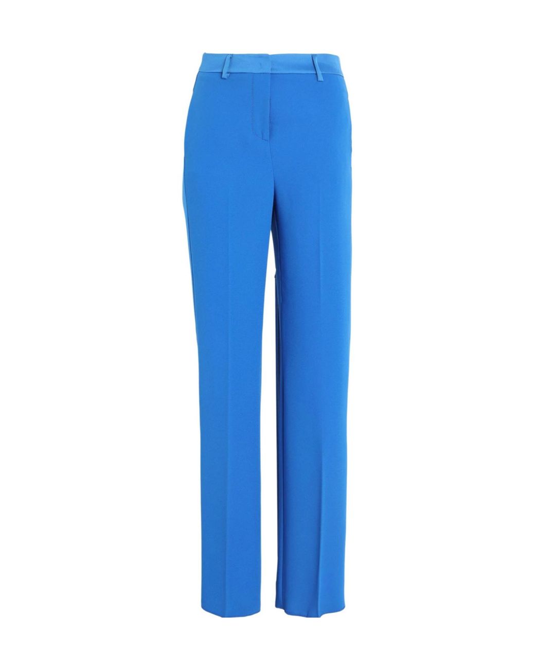 MAX&Co. Blue Solid-Colored Satin Trousers
