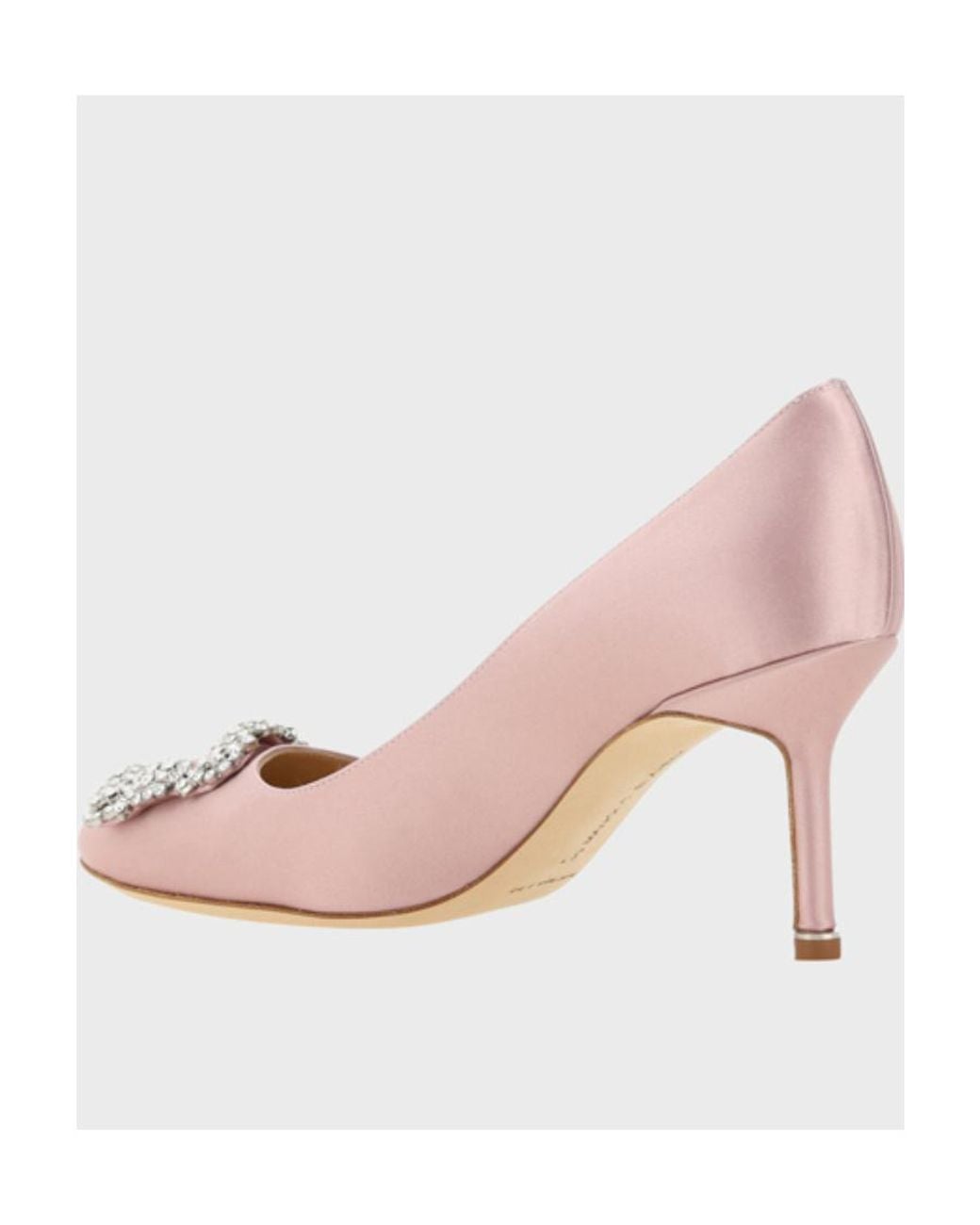 Manolo Blahnik Pink Hangisi 70Mm Crystal-Buckle Pumps