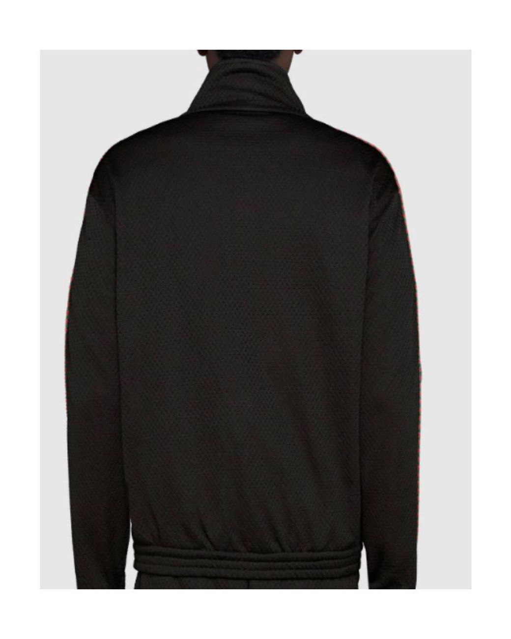 Gucci Black Oversized Mesh Logo Jacket for men