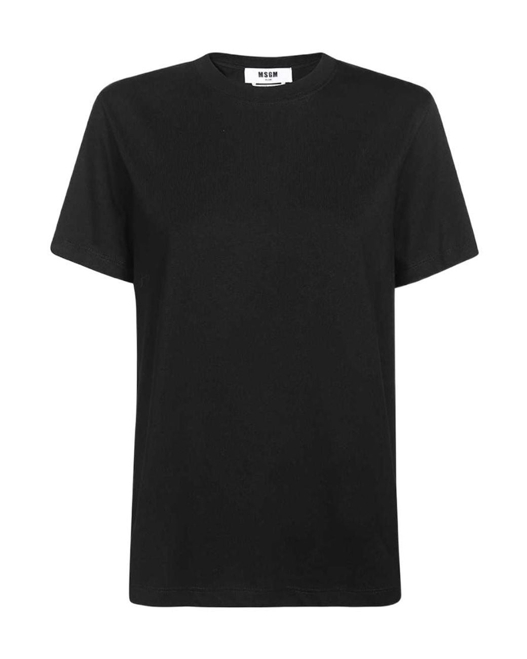 MSGM Black Back Logo Print T-Shirt