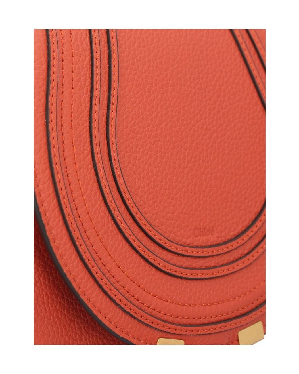 Chloé Red Small Marcie Saddle Bag