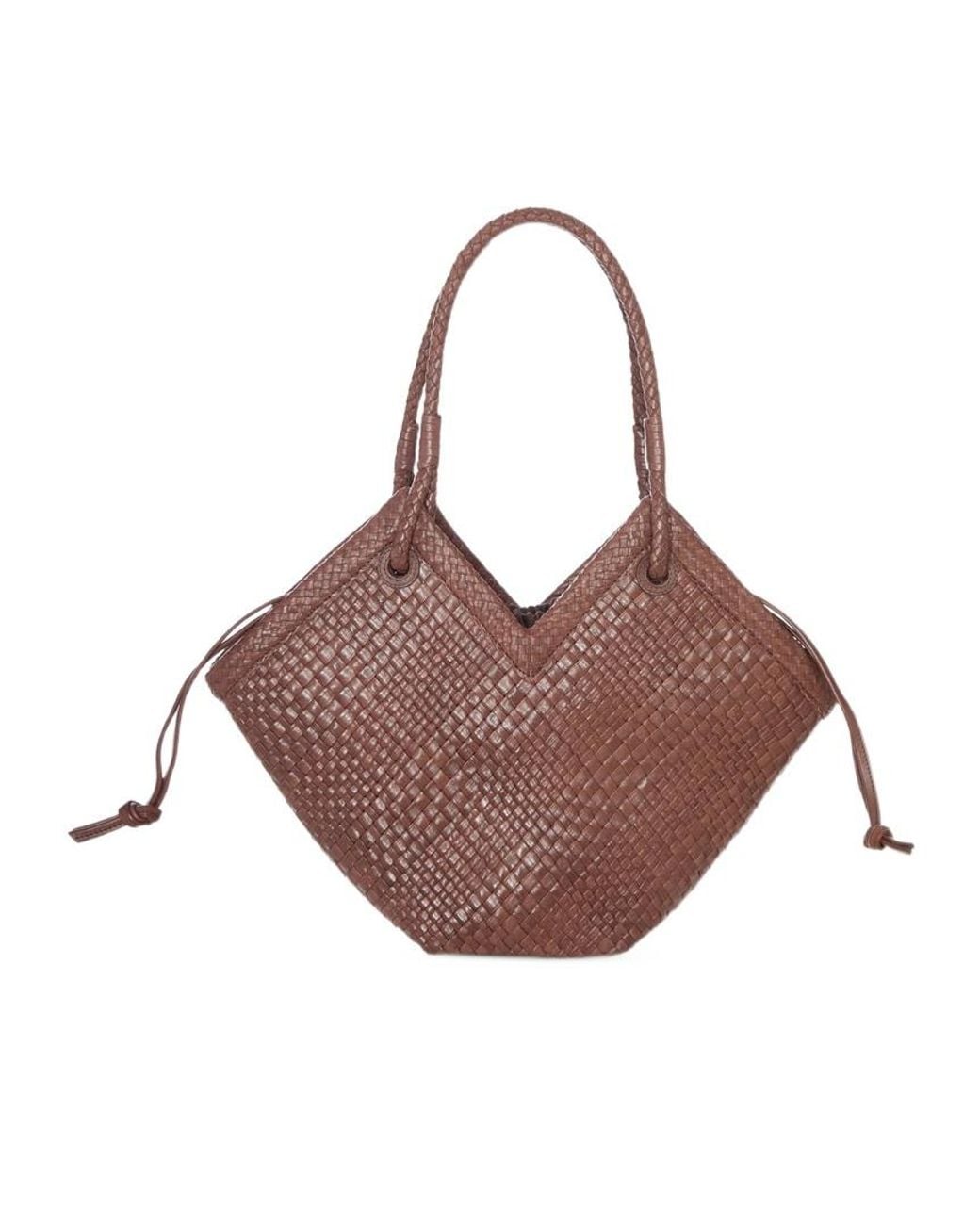 IBELIV Brown Trinity Medium Woven Tote Bag