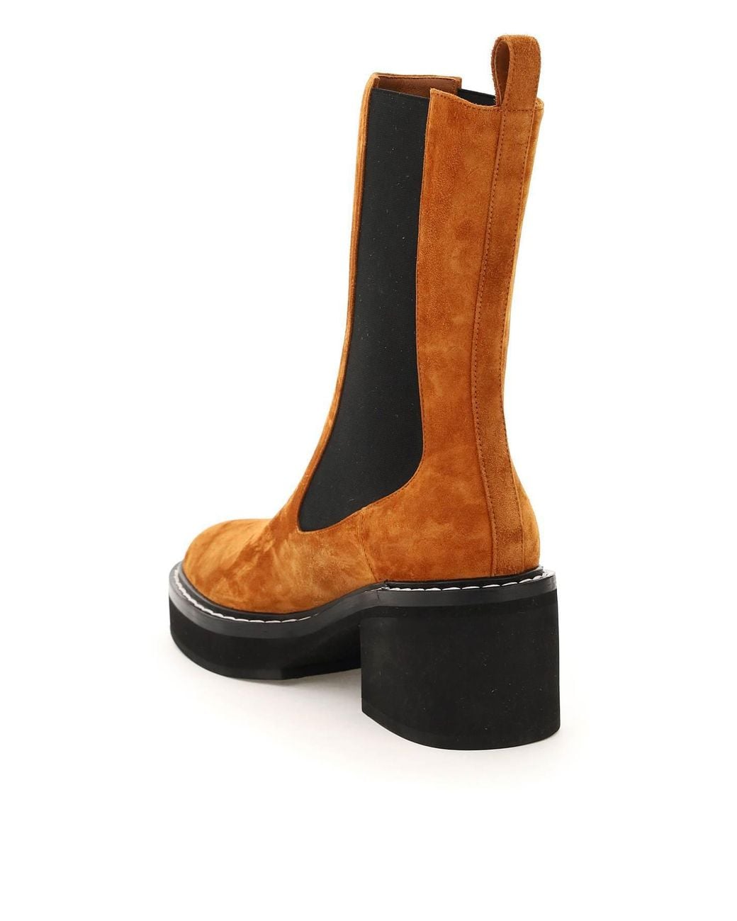Khaite Brown Calgary Block Heel Boots
