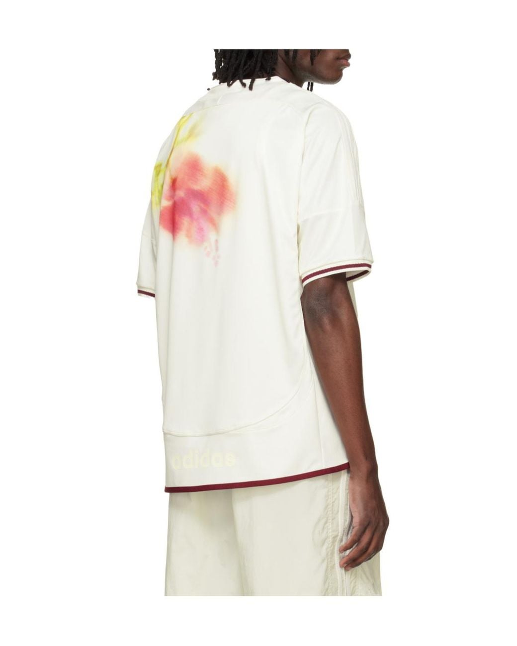Wales Bonner White X Adidas Floral-Print T-Shirt for men