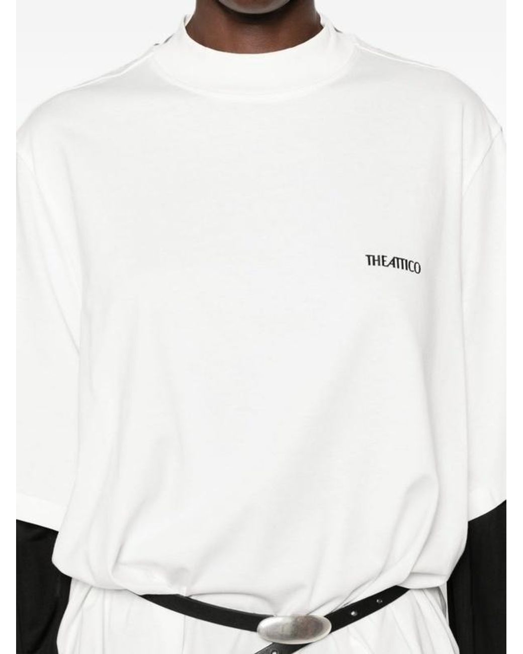 The Attico White The Embroidered Logo T-Shirt