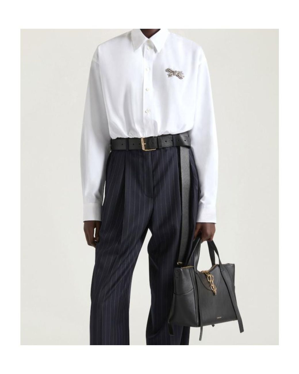 Givenchy White Cropped Shirt
