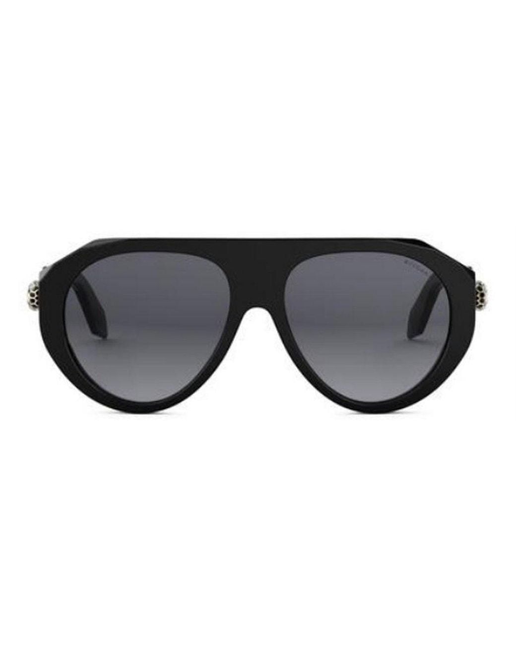 BVLGARI Black Aviator Sunglasses