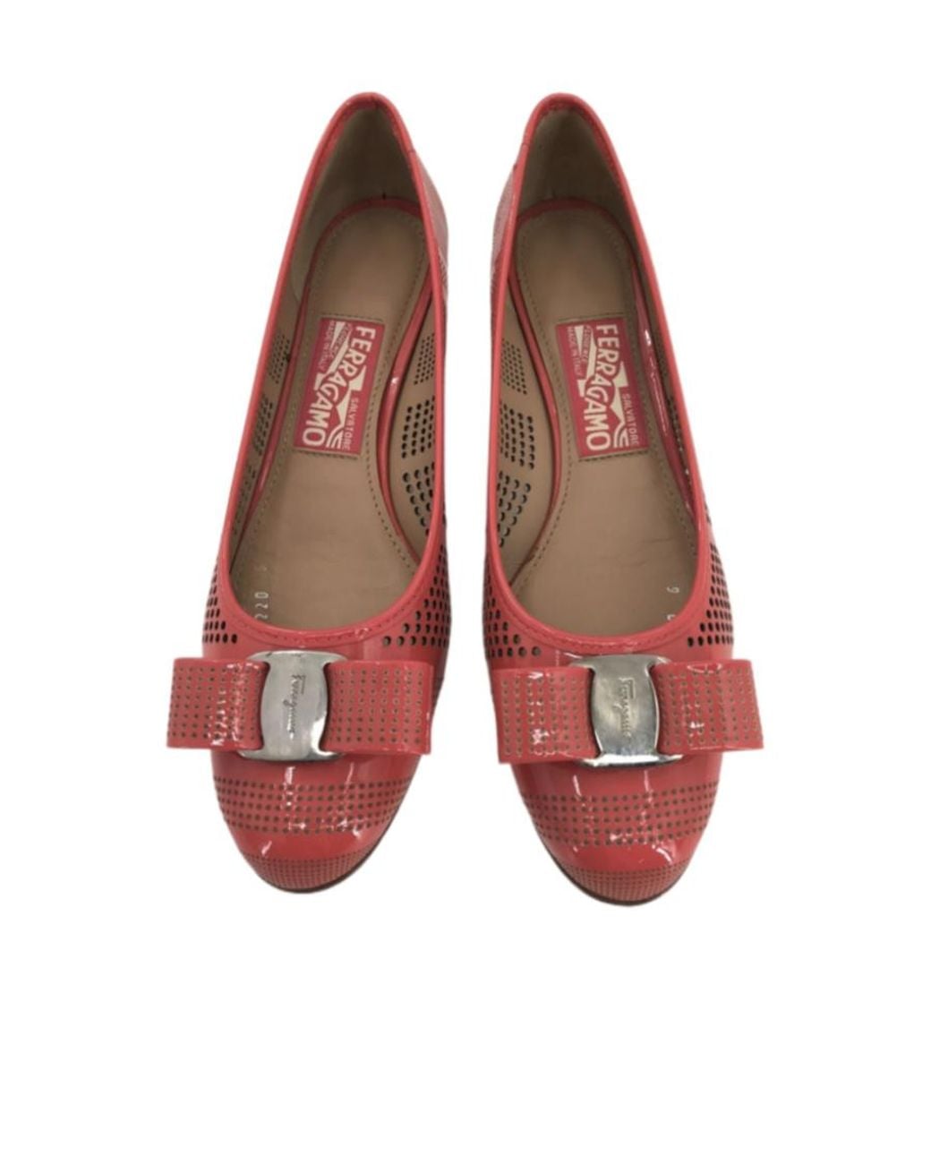 Ferragamo Red Logo High Heels