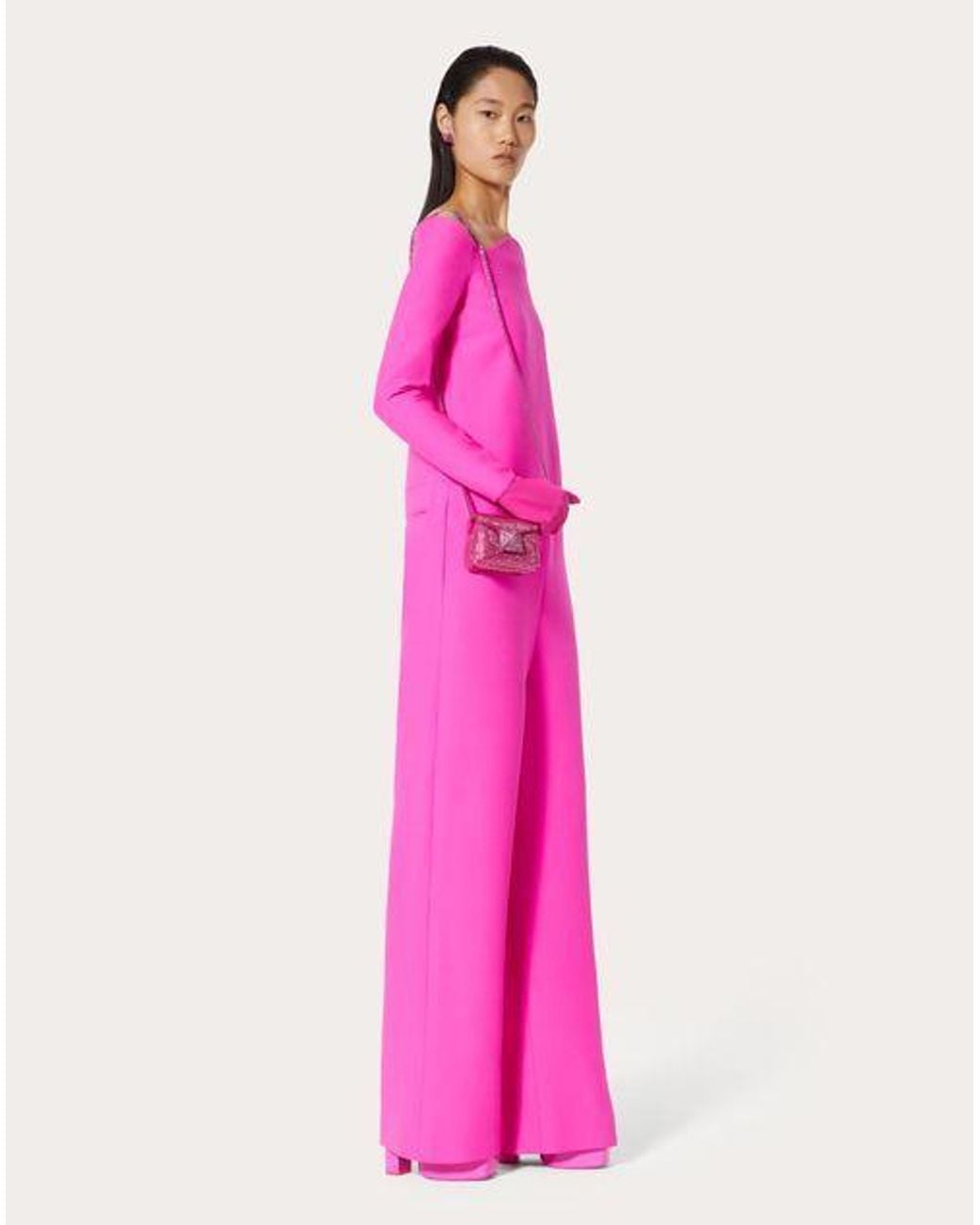 Valentino Pink Off-Shoulder Jumpsuit