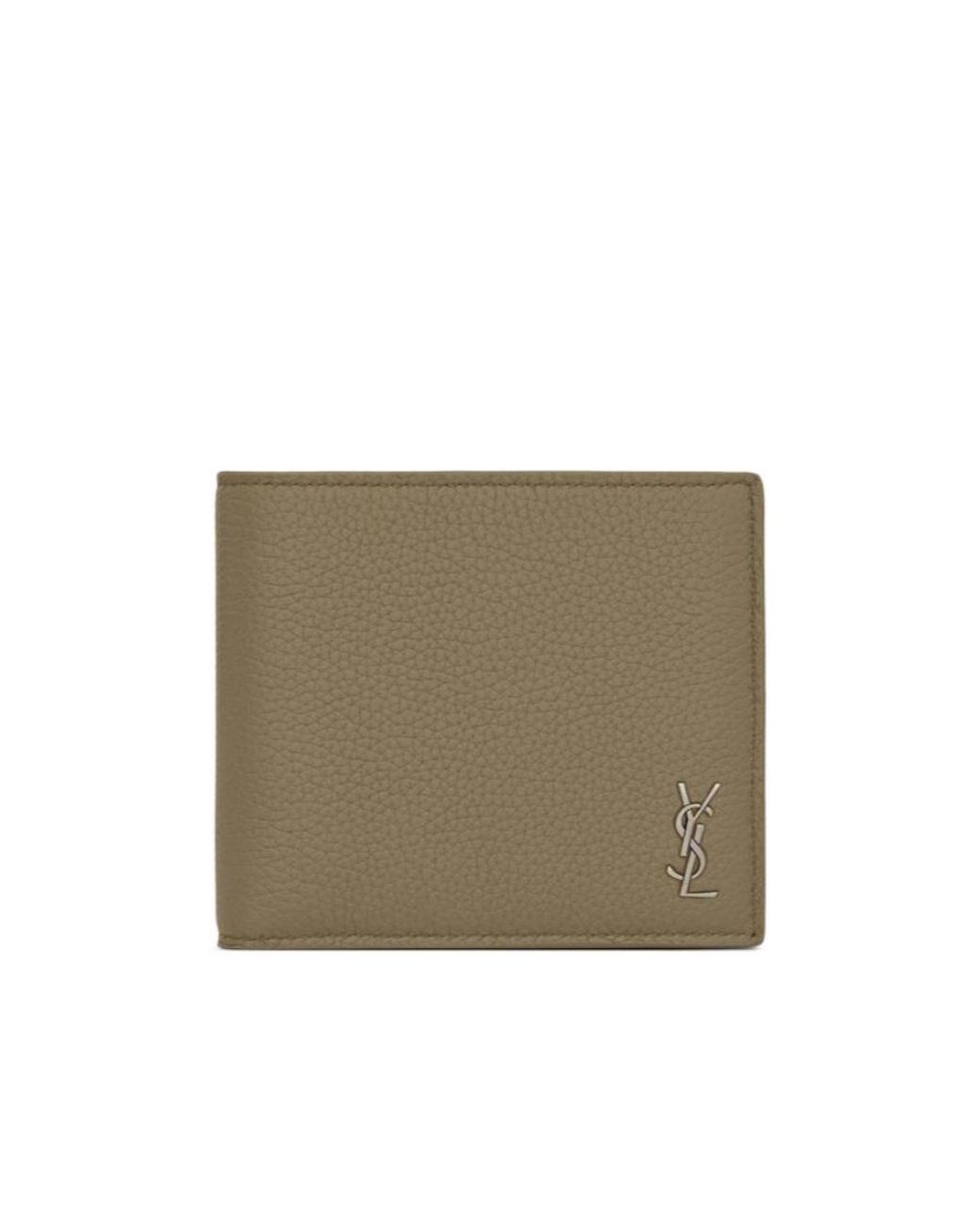Saint Laurent Natural Logo Plaque Bifold Wallet for men