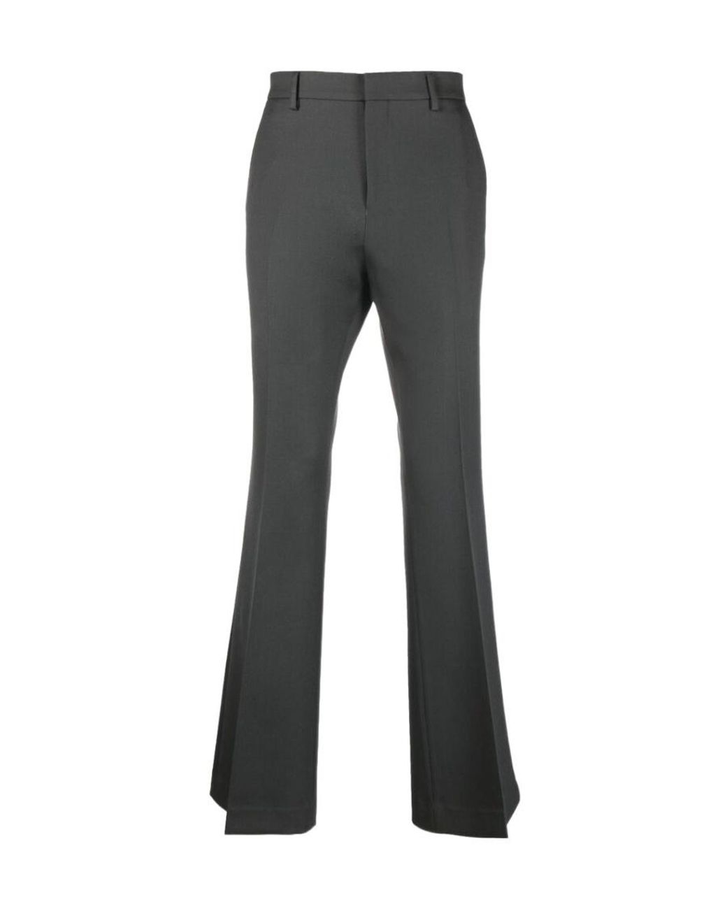 AMI Gray Trousers With Belt Loops for men