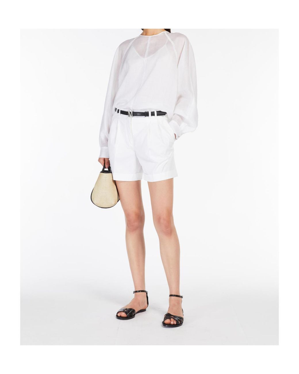 Max Mara White Studio Bergen Turn-Up Hem Shorts