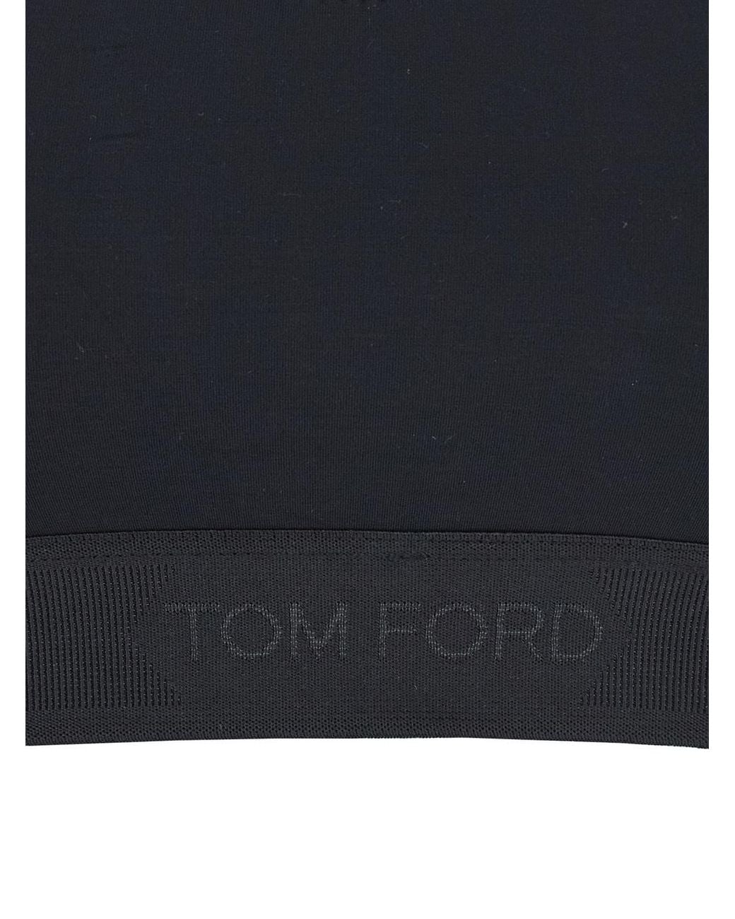 Tom Ford Blue Logo Underband Bralette Bra
