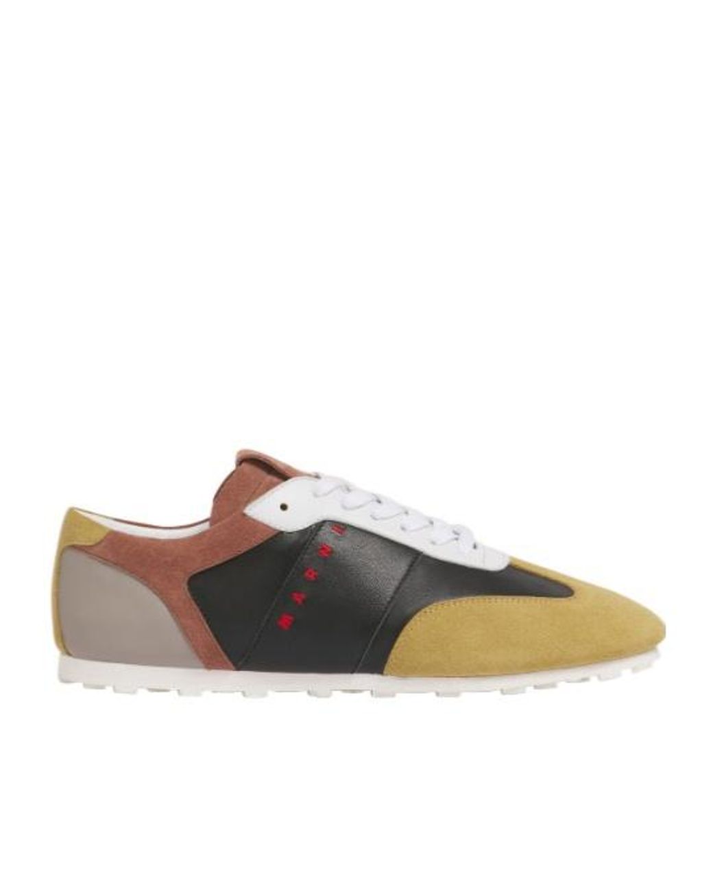 Marni Brown Lace-Up Sneakers