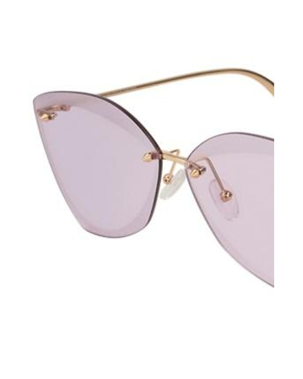 McQueen Pink Logo Details Sunglasses