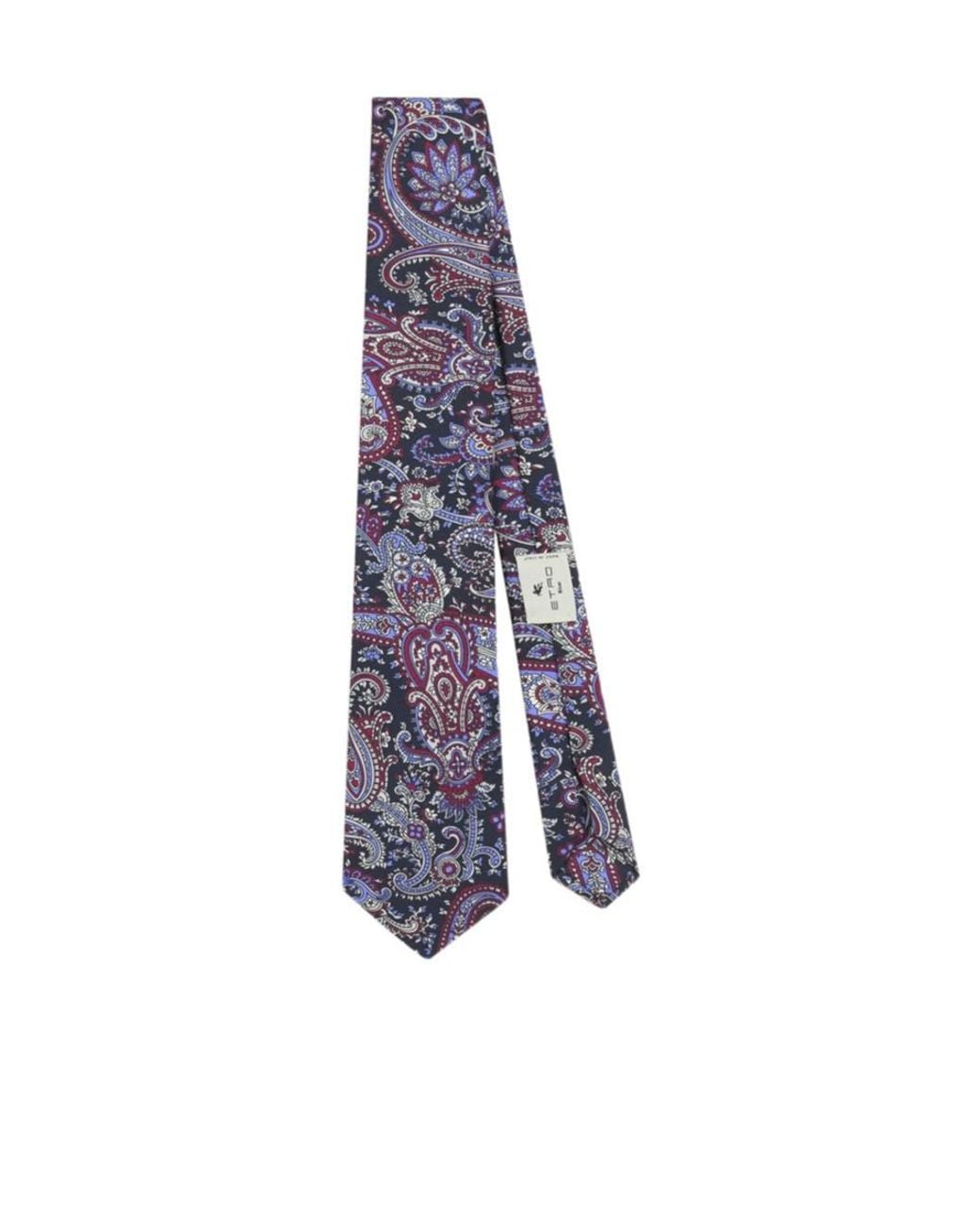 Etro Blue Floral Paisley Motif Tie for men