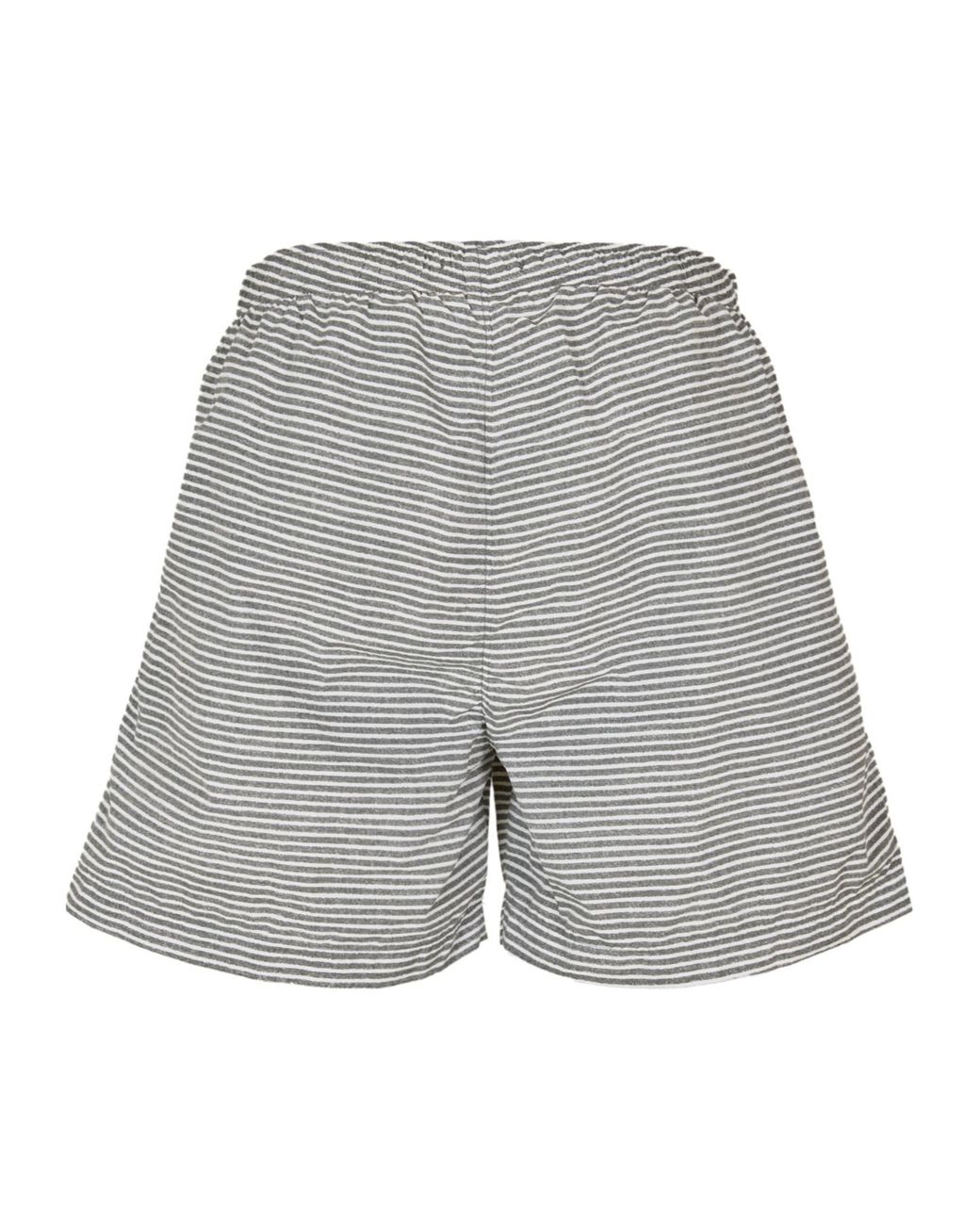C P Company Gray Striped Casual Shorts for men