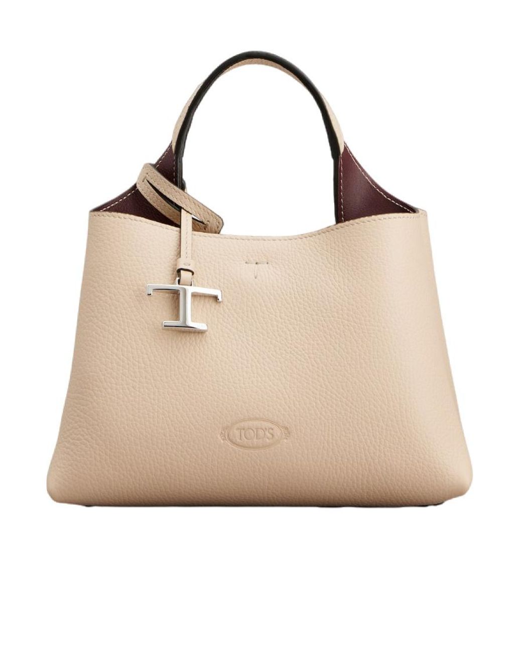 Tod's Natural Logo Embossed Mini Crossbody Bag