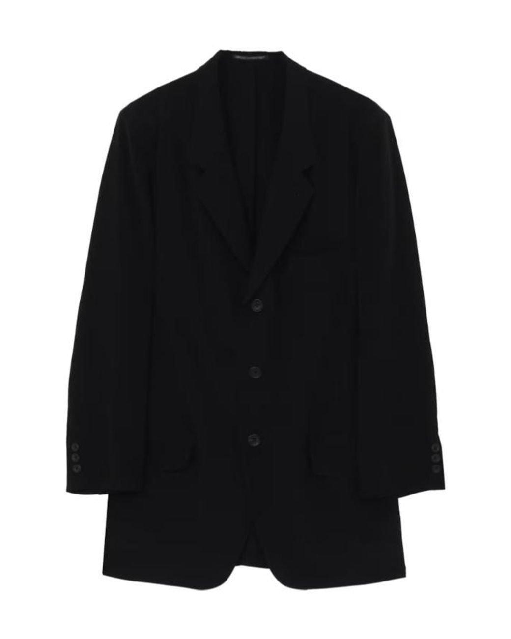 Yohji Yamamoto Black Long-Sleeve Blazer for men