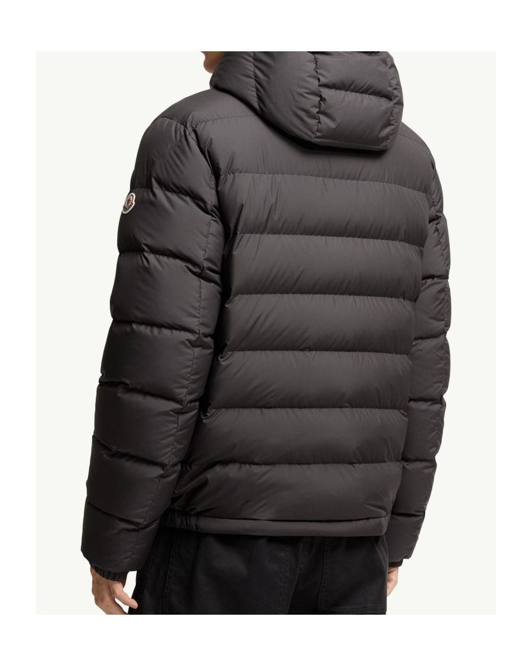 Moncler Gray Zeflor Zip-Up Hooded Puffer Jacket for men